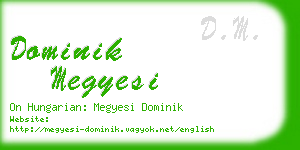 dominik megyesi business card